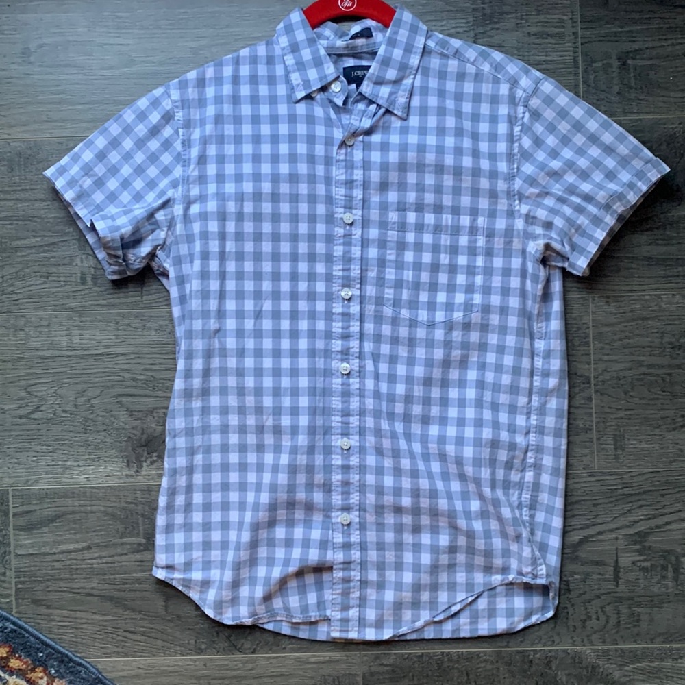 J Crew checkered button down